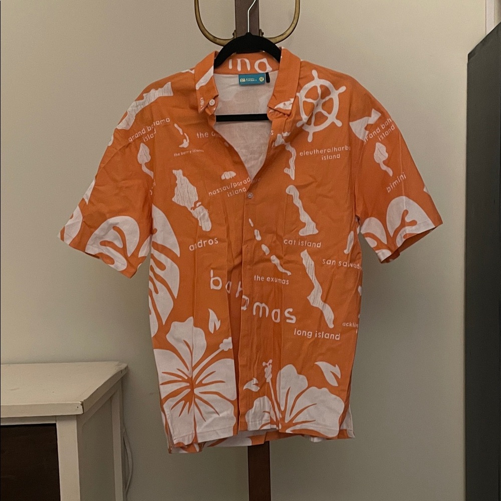 Bahamas Tropical Map Shirt in 100% Cotton